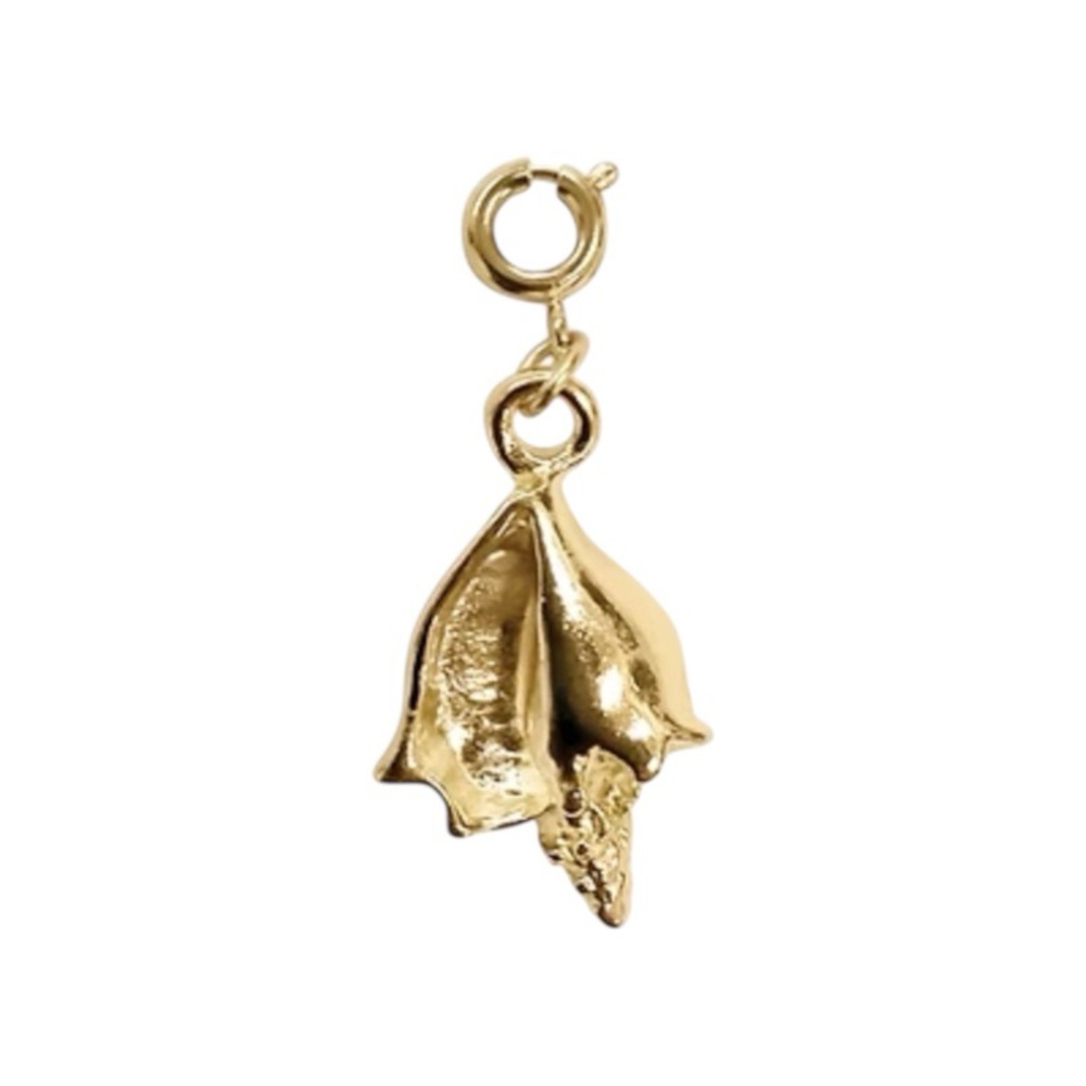 Carnival Cruise Charm Gold Toned Conch Shell Jewelry - Zipper Pull - Bracelet